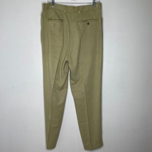 Tommy Bahama 100% Silk Dress Pants Relaxed Fit Khaki Beige Size 36 - Picture 3 of 4